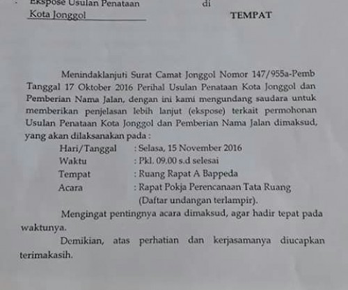 Camat Jonggol Diundang Ekspose di Bappeda Kabupaten Bogor